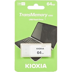 Kioxia U202 TransMemory 64GB USB2.0 Flash Drive Portable Data Disk USB Stick White LU202W064GG4